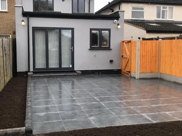 sandstone patios Church Langley