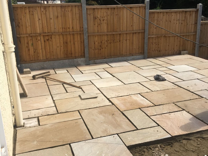 porcelain patios in Church Langley