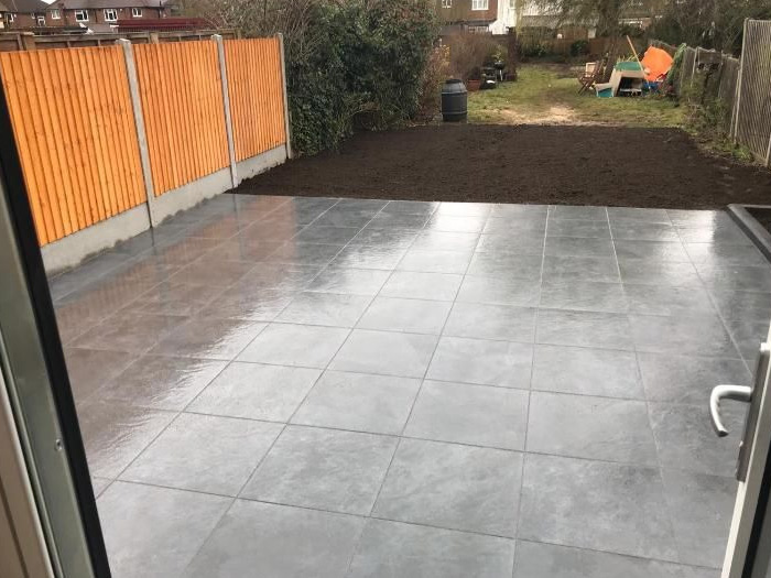 garden patios in south woodford